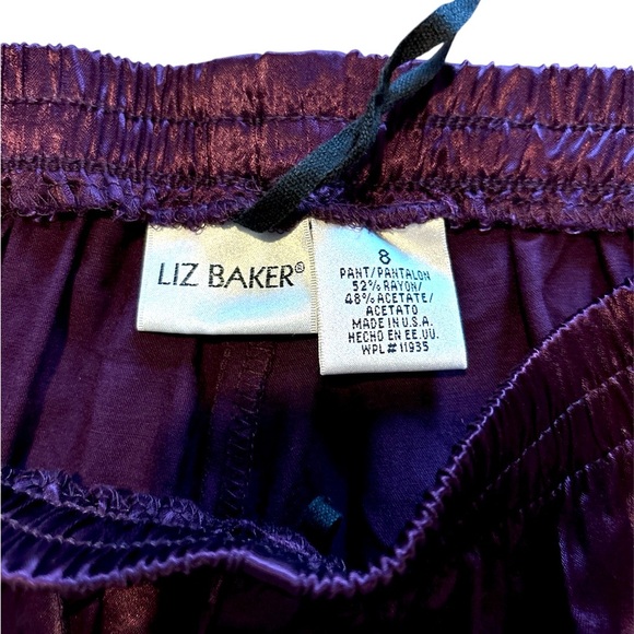 Liz Baker Rayon Wine Pants - Picture 3 of 3